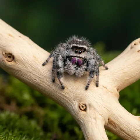 Kletterast für Springspinnen aus Naturholz