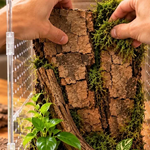 Rinde für die Terrarium-Rückwand